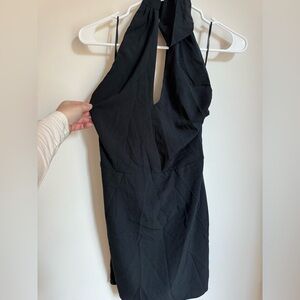 A&F Halter Slip Mini Dress | Black | Size Small Petite